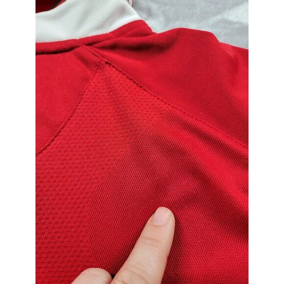 Arkansas Razorbacks Performance Polo Shirt Adult Large Red Adidas Climacool Mens - Picture 7 of 8